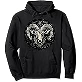 Aries Head Astrology Zodiac Sign Aries Pullover Hoodie