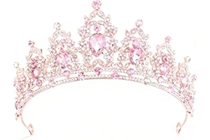 DRESHOW Crown for Women Queen Crown and Tiaras Princess Rhinestone Crystal Headbands Wedding Headband Costume Party Hair Acce