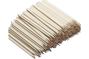OURART 400 Pcs Nail Art Orange Wood Sticks, Multi Functional Cuticle Pusher Remover Manicure Pedicure Tool for Manicure & Pedicure - 4.5 inch