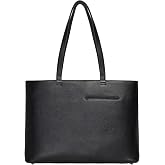 Mens Top Grain Leather Tote Bag 15.6&rdquo; Laptop Shoulder Work Briefcase | Top-Grain Leather,Self-Standing Design,Spacious Open Interior,Exterior Slip Pocket,Hand or Shoulder Carry,For Men and Women
