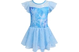 Zaclotre Girls Ballet Leotards Ruffle Sleeve Sparkle Dance Leotard Toddler Ballerina Dress Outfits