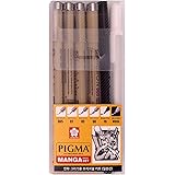 Sakura Pigma Manga Basic Set (005, 01, 05, 08, FB, White)