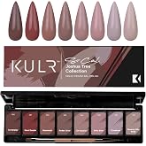 KUPA KULR Solid Cream Gel Nail Polish, Joshua Tree Collection - 8 Highly Pigmented Colors for Smooth Coverage, No Bleeding, Flawless Application, 1 Brush Included