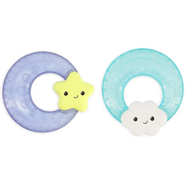 Nuby IcyBite Soother Ring Teether - BPA Free, Textured Surface, 3 Colors For Babies 3+ Months