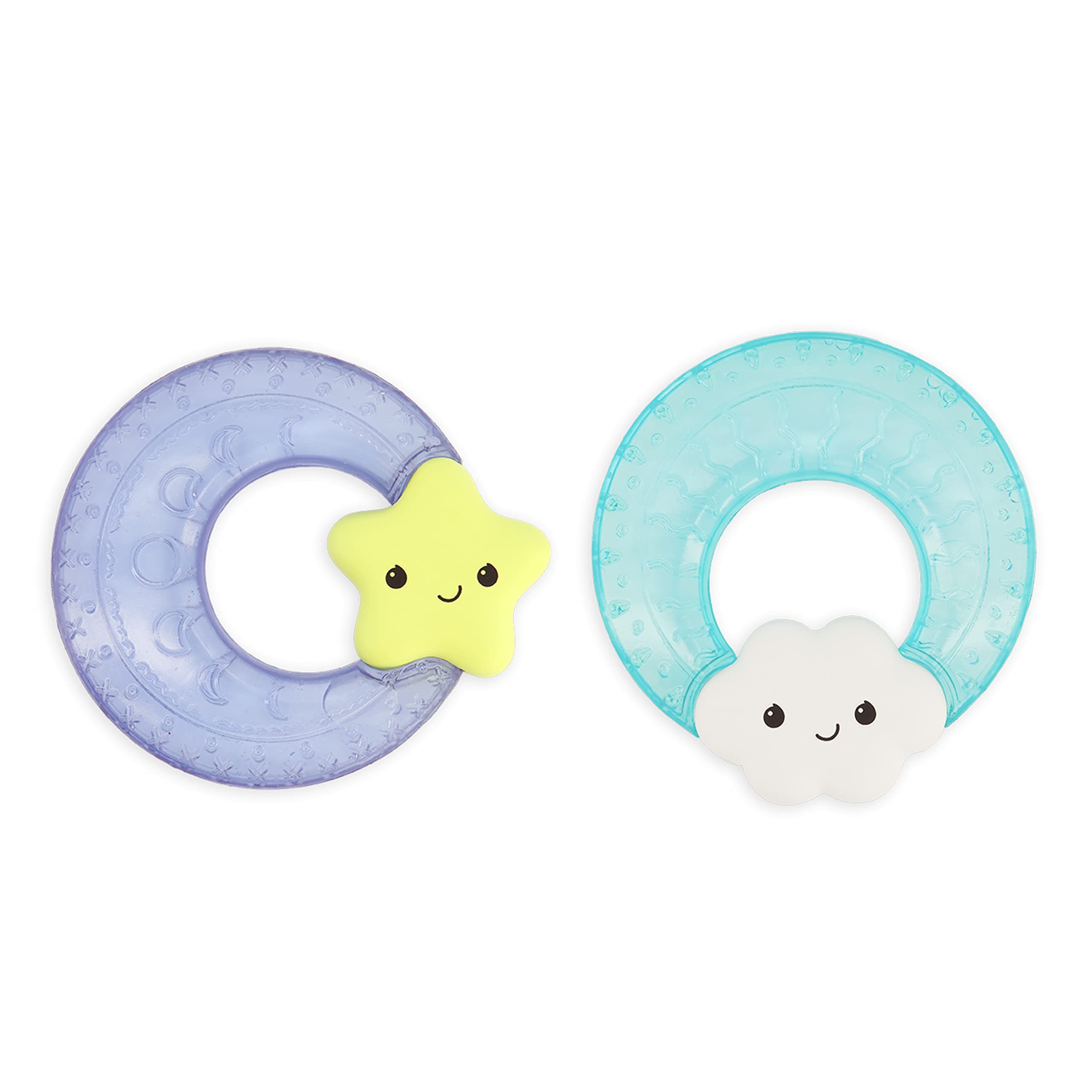Photo 1 of Infantino & Soothe Water Teethers - Sensory Exploration and Teething Relief, Cloud and Star, 2-Pack