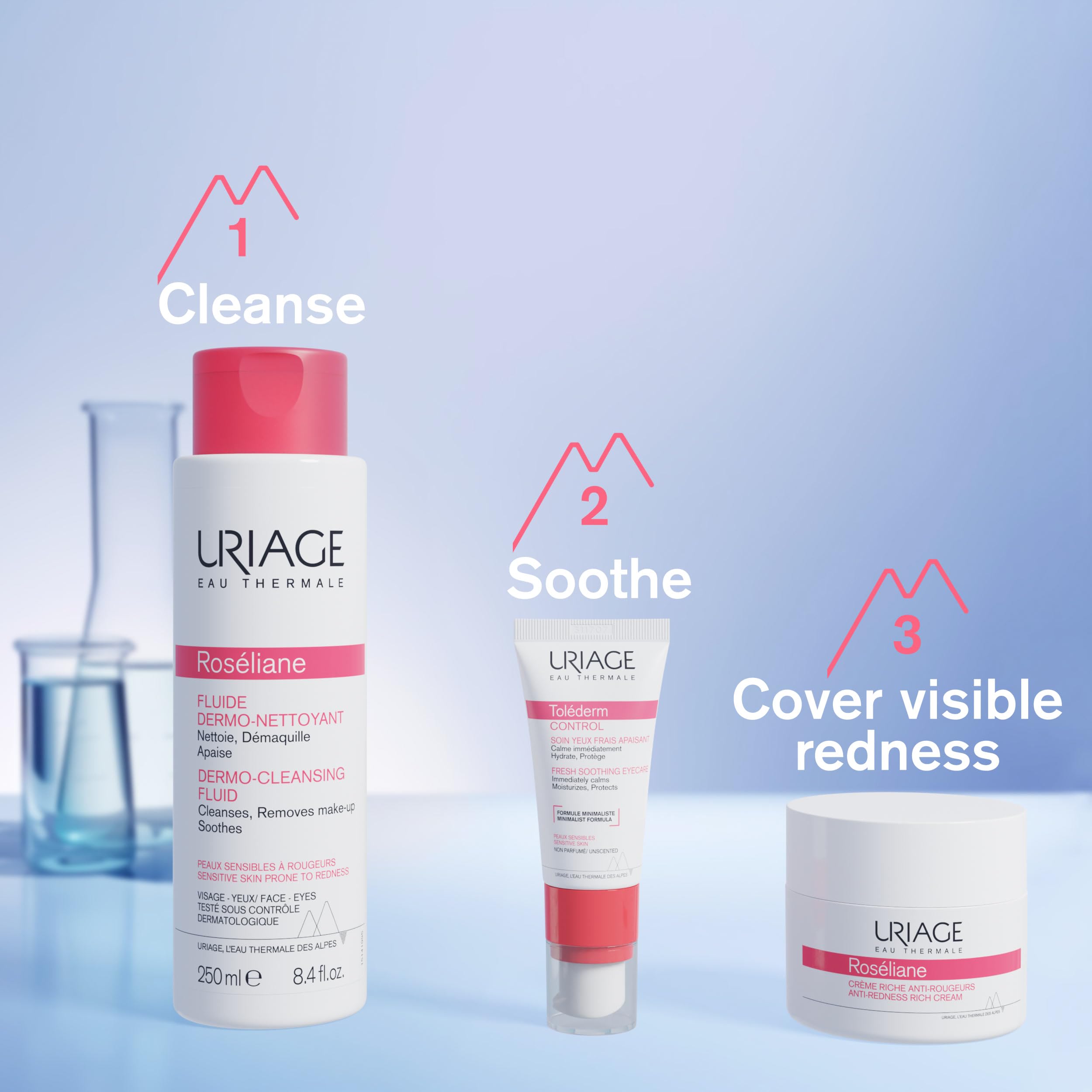 Uriage Roséliane Anti-redness Rich Cream | With Green Pearls, Shea Butter, Ginseng & Algae Extracts, Soothes, Hydrates, Reduces Redness, Paraben-Free, Non-Comedogenic, 50 mL / 1.69 fl oz