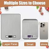 HomeFashion Digital Kitchen Scales 10 kg 1 g Backlit Stainless Steel 23x17 cm view 3