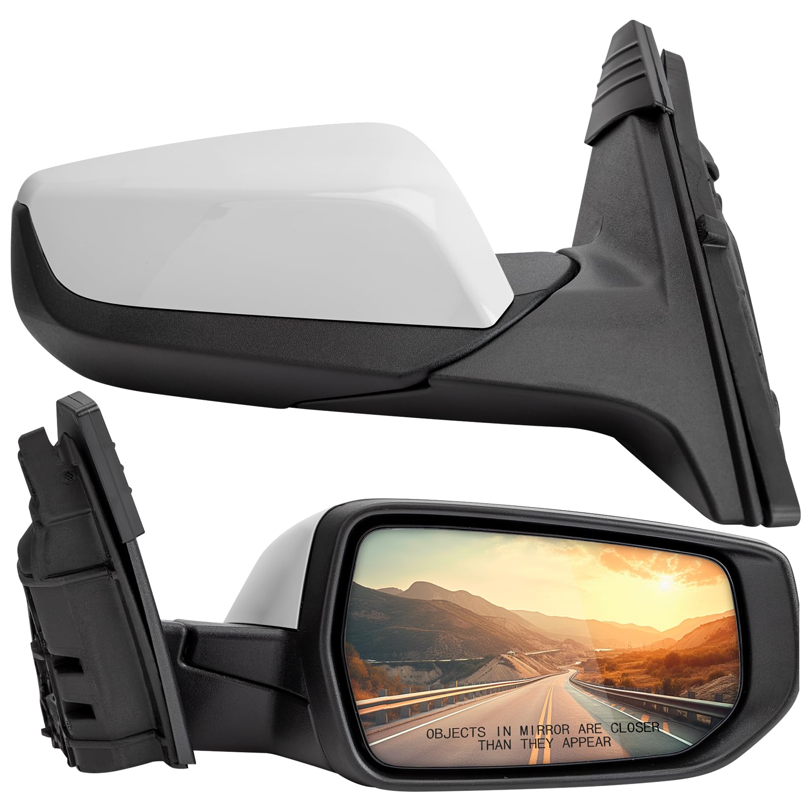 Photo 1 of LOIYLLEN Right Passenger Side Rear View Mirror Replacement for Chevrolet Chevy Malibu 2016 2017 2018 2019 2020 2021- Rearview Mirrors with 3Pins,Electric Adjustment, white