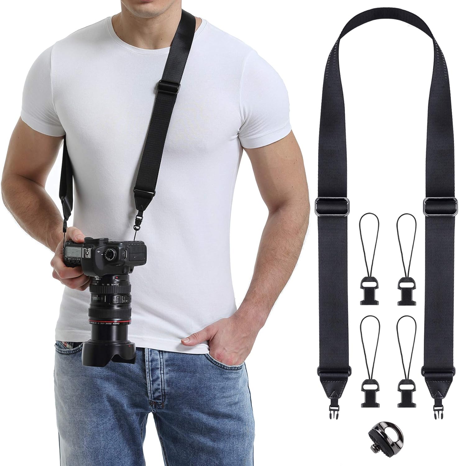 waka Rapid Slide Camera Neck Shoulder Strap with Quick Amazon.co.uk