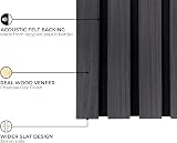 Fuse Acoustic Charcoal Oak Wooden Wall Panel 2400x600 mm MDF Slats 35x12mm view 3