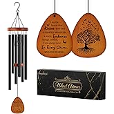 SteadStyle Memorial Gifts, Sympathy Wind Chimes for Loss of Loved One, Bereavement Memorial Condolence Remembrance Gifts for Loss of Mom Dad Husband Wife, Home Decor Tree of Life Wind Chime (25.5in)