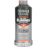 Herbal Clean Same Day Ultra Eliminex Detox Cleanse Drink* (32 fl oz) - Straw-Mango Flavor Full Body Cleanse Detox Drink with Milk Thistle Seed* for high Toxin*, Vitamin B12 for Men &amp; Women