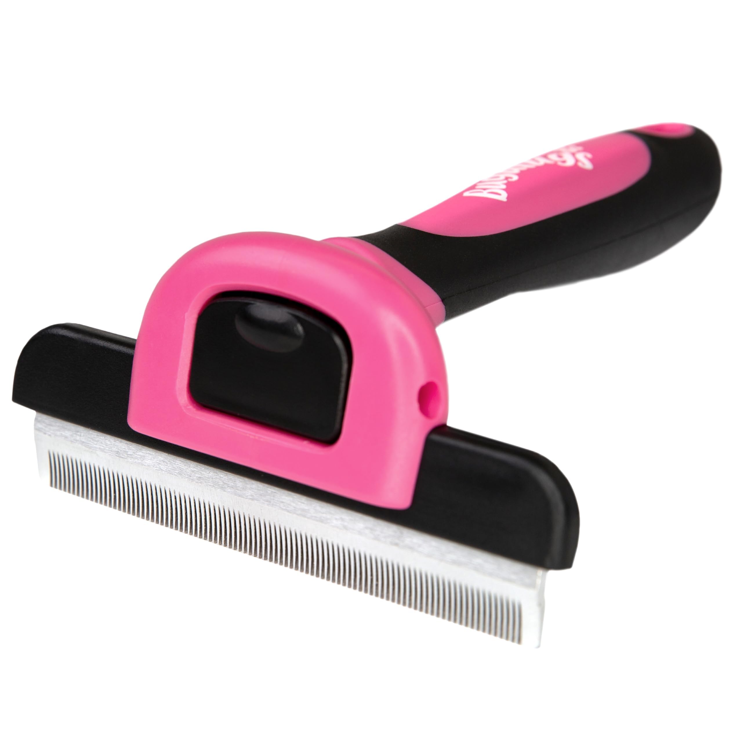 Bugalugs Deshedding brush for dogs, cats, horses & pets. Professional pet comb brushes for grooming for short to long hair undercoat rake brush. Reduces shedding