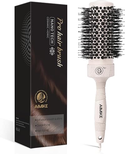 AIMIKE Round Hair Brush Nano Ceramic Ionic 2.6in Barrel Small Vented