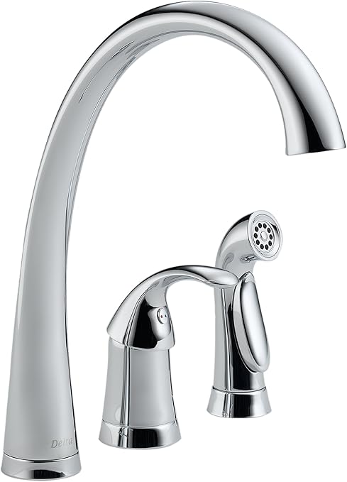 Delta Faucet Pilar Single Handle Kitchen Sink Faucet With Side