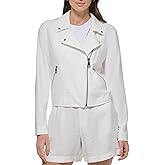 DKNY Womens Summer Moto Long Sleeve Jacket