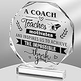 Panelee Thank You Gifts for Women Men Acrylic Appreciation Inspirational Gift Office Coworker Farewell Acrylic Sign Table Decor for Home(Thank You Coach)