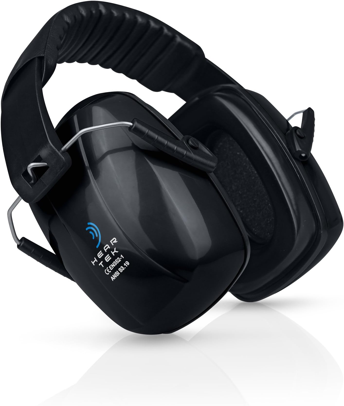 HEARTEK Safety Ear Muffs Adjustable Noise Canceling Ear Hearing Protection for Shooting Firing Range, Yard Work, Job Sites & More for Adults, Women & Kids - Includes Protective Travel Bag