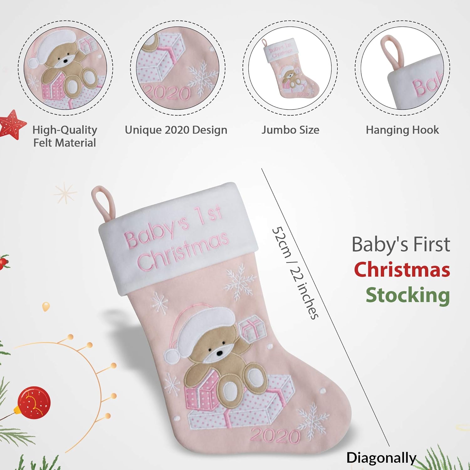 baby's first christmas stocking 2018