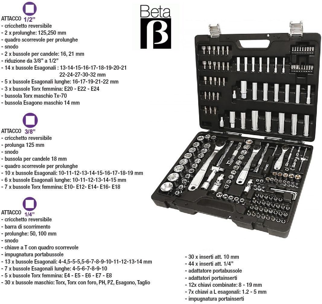 Beta 903E/EC170 Series Socket Wrench Ratchet 1/4 "3/8" 1/2 inch 6 Piece