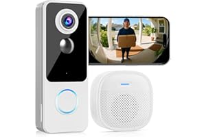 KAMEP Doorbell Camera Wireless,2K FHD Head-to-Toe Video, no Subscription,Two-Way Talk, Smart Home Video Doorbell with Chime,Battery Powered,Motion Detection & Alerts,Works with Alexa & Google(2.4G WiFi)