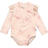 Gerber Baby-Girls Toddler Long Sleeve One Piece Rashguard Swimsuit