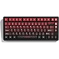 COSTOM PBT Keycaps with 134 Keys, Cool Custom Keyboard Caps 60 75 65 100 Percent, Cherry Profile Dye Sublimation PBT Keycap Set for Full Size Mechanical Gaming Keyboard, Black Red Blood Theme