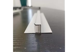 JARBIH 1M/3.3ft Suspended Ceiling Aluminum Profile, Z-Type/T-Type Extremely Narrow Shadow Slit Line Lamp, Groove Decorative Strip Ceiling Plasterboard Edge LED Strip Channel (White-T Type-5PACk)