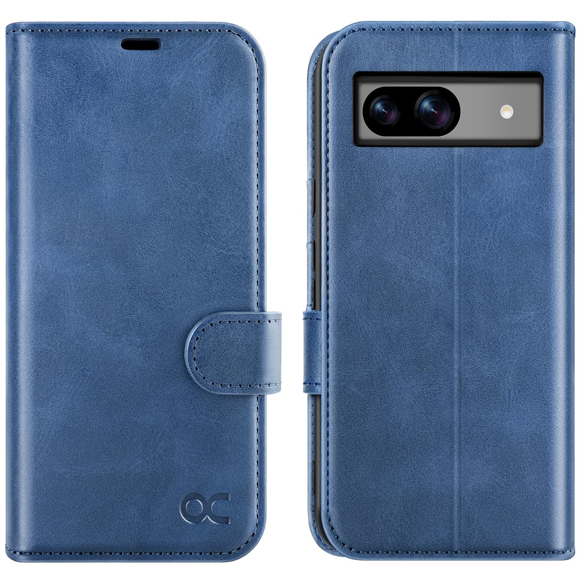 OCASE for Google Pixel 8A Case, Premium PU Leather Wallet Phone Case with [Card Holder][RFID Blocking][TPU Inner Shell] Shockproof Flip Book Cover for Pixel 8A 6.1-inch, Light Blue