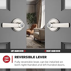 Kwikset Perth Entry Door Handle with Lock and