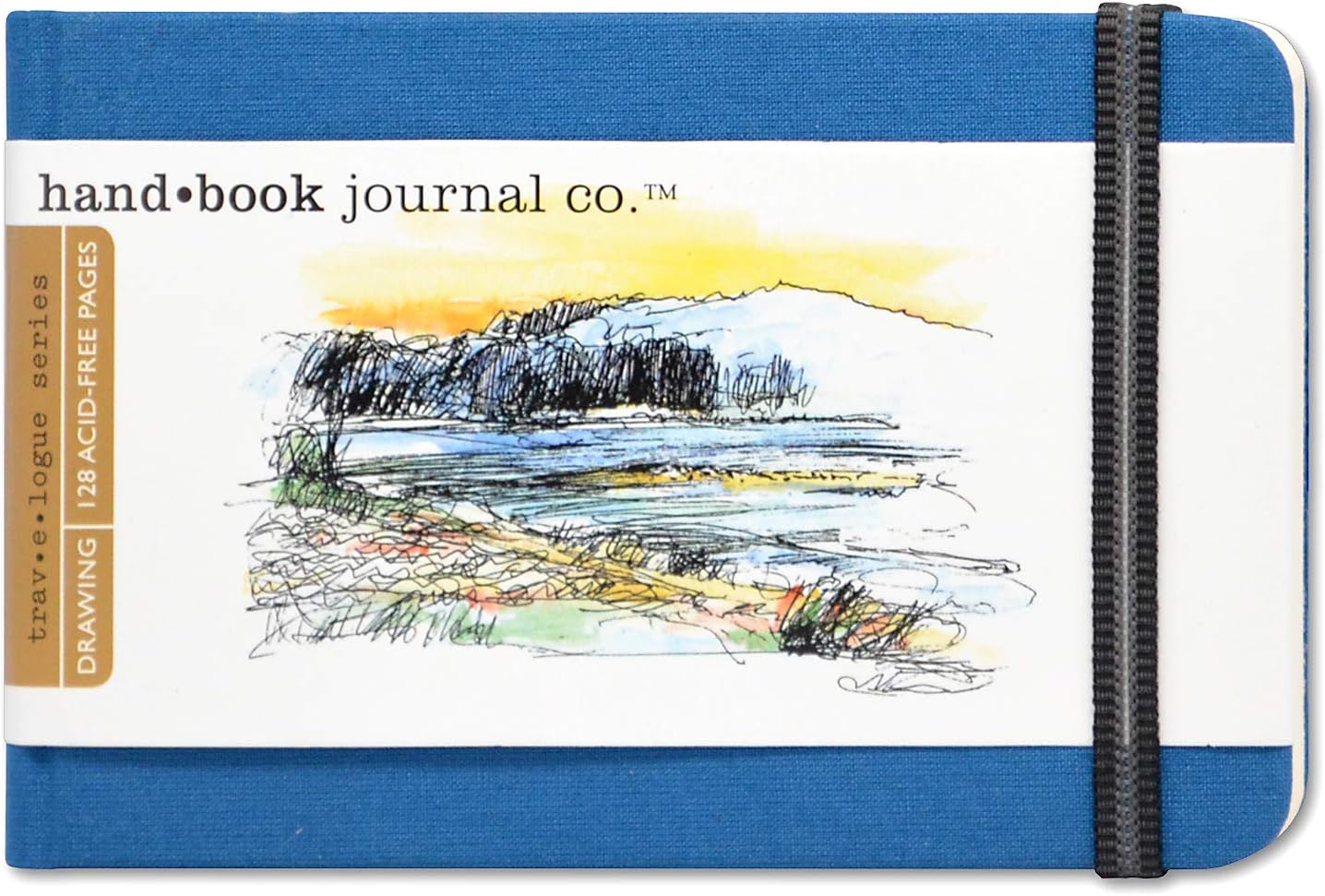 Speedball Drawing Journal Book 3.5 x 5.5 Landscape Ultramarine Blue, Art Sketch Paper For Pen, Ink, Pencil, Markers, For Adult, Kid