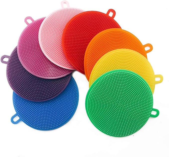 Confezione da 6 spugne riutilizzabili per piatti, resistenti al