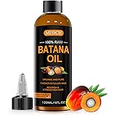 MISICH Raw Batana Oil, 100% Natural Organic Hair Growth Oil for Men & Women, Sourced from Honduras, Pure, Unrefined, Enhances Thickness, Prevent Hair Loss 4 Oz