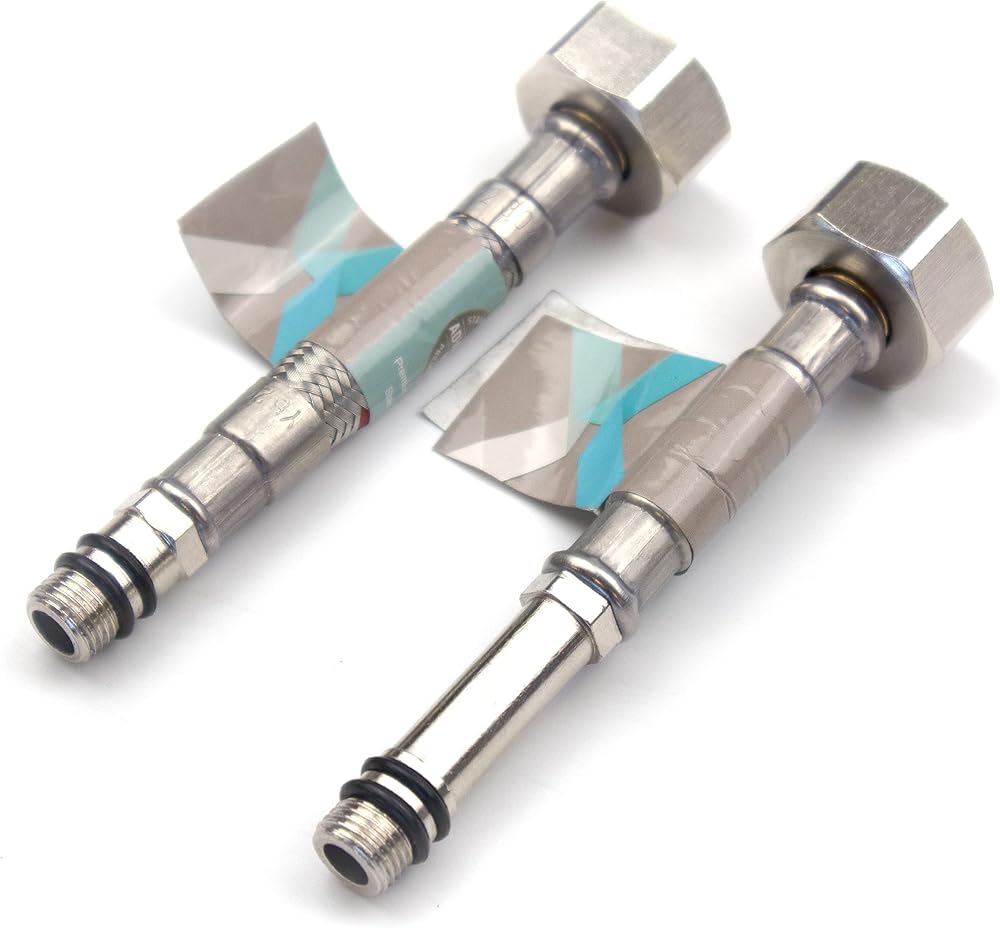 Xcel Home 2x M10 10mm x 1/2 BSP 100mm Flexible Tap Connector Pipes