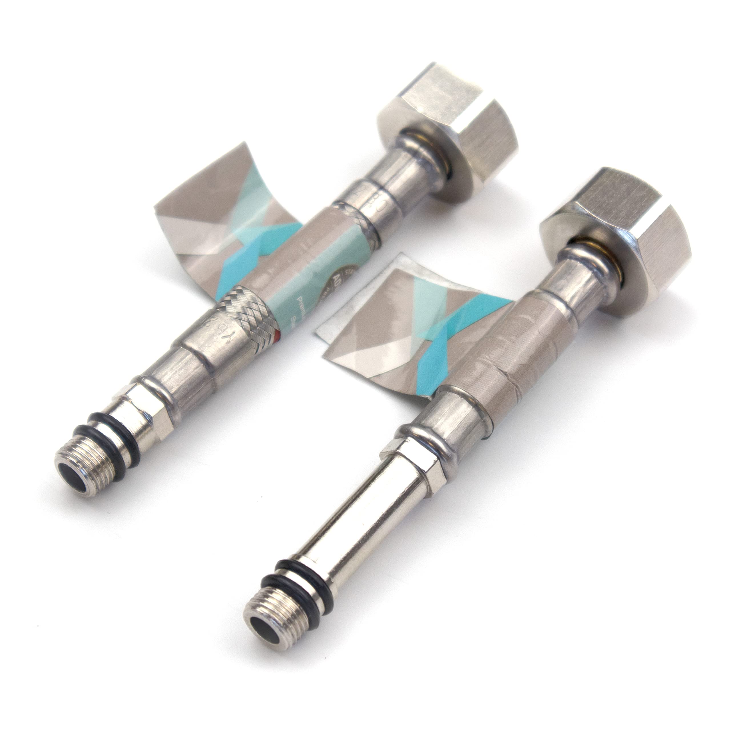 Xcel Home™ 2 x 10mm (M10) x 1/2" BSP (100mm Long) Flexible Tap Connector Pipes | Monobloc Tap Connectors Kitchen Sink/Bathroom Basin Flexi Pipe Tails