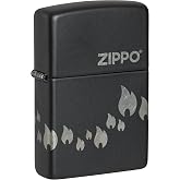 Zippo Design Black Matte with Chrome Pocket Lighter
