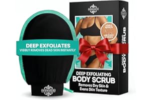 Dermasuri – Deep Exfoliating Glove – Polishing Mitt Body Scrubber – Korean Skin Cleaner Exfoliator & Dead Skin Buffing Treatment – Gifts for Women & Men – Keratosis Pilaris Scrub Remover – (1 Pack)