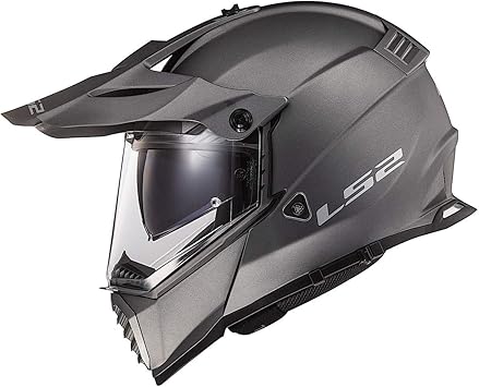 Amazon Com Ls2 Helmets Blaze Adventure Helmet Matte Titanium Medium Ls2 Helmets Automotive