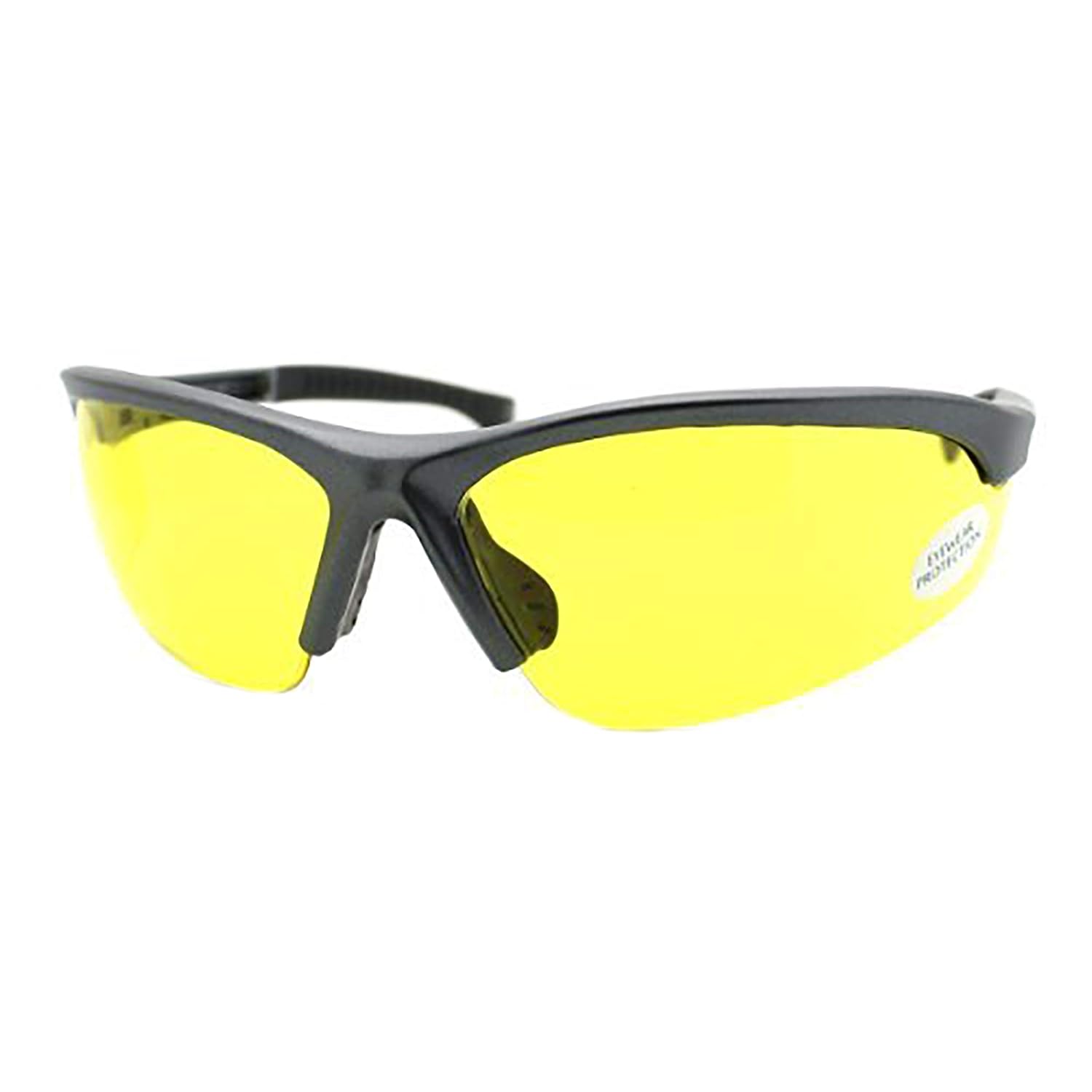 Buy Yellow Lens Sports Sunglasses Half Rim Safety Eyewear Protects from Dust/Wind Gray at Amazon.in