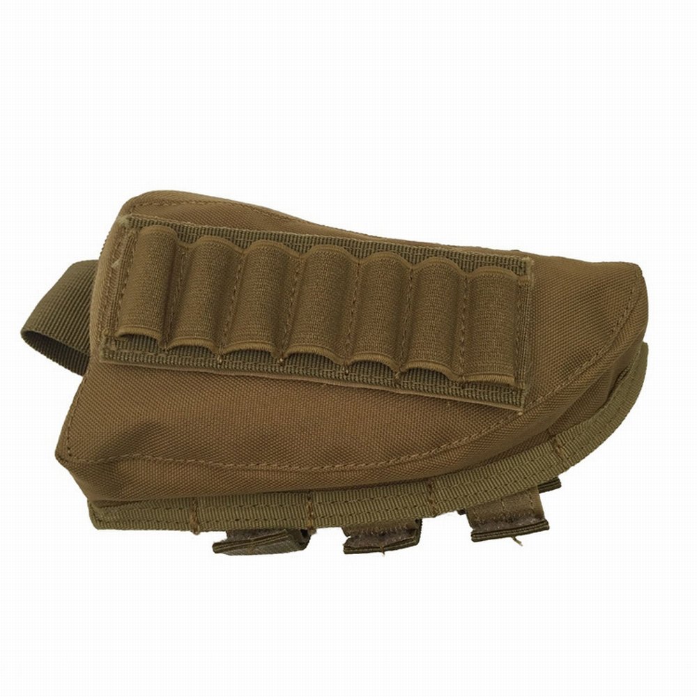 Tactical Buttstock Shotgun Rifle Stock Ammo Portable Pouch Shell Cartridge Holder Pouch Holder Cheek Nylon Pad Package