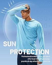 MIER Men's Long Sleeve Hiking Shirts UPF 50+ Sun