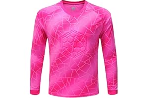 Hansber Kids Youth Goalie Shirts Padded Long Sleeve Soccer Goalkeeper Jersey Football Uniform