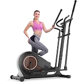 ANCHEER Elliptical Exercise Machine, Elliptical Training Machines for Home | Whisper-Quiet Exercise Equipment 500Lbs Max Weight, 16" Stride Magnetic Elliptical Trainer 14 Resistance Levels Pulse Grips