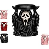 2027 New Masked Phantom 3-Wick Candle Holder,Halloween Tabletop Decoration，Black