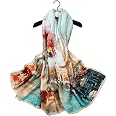 YMXHHB Lightweight Silk-Like Scarf For Women – 70x35 Inch Sun Protection Shawl, Polyester