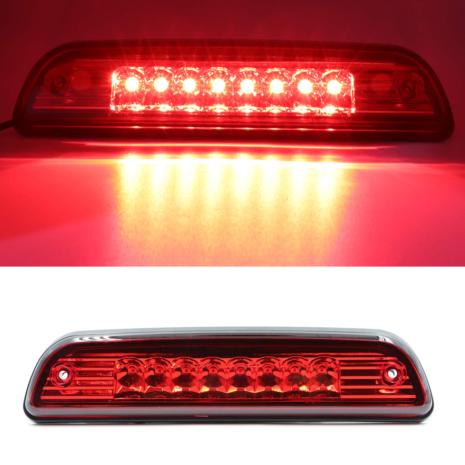 Photo 1 of For 1995-2015 Toyota Tacoma High Mount LED 3rd Brake Light Third Light Brake CHMSL Center Light (Electroplate Cover Red Lens)