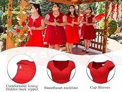 Hanpceirs Women's Cap Sleeve 1950s Vintage Party