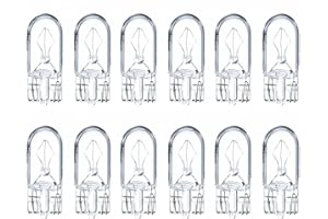 Kadiby 12 Pack 168 194 2825 Bulb Side Marker RV Camper Lights 158 12961 168ll 168cv 12v 5w T10 Trailer Light Bulbs Fit for Accord Civic Odyssey Elantra Sonata 4Runner RAV4 Altima Corolla Rogue