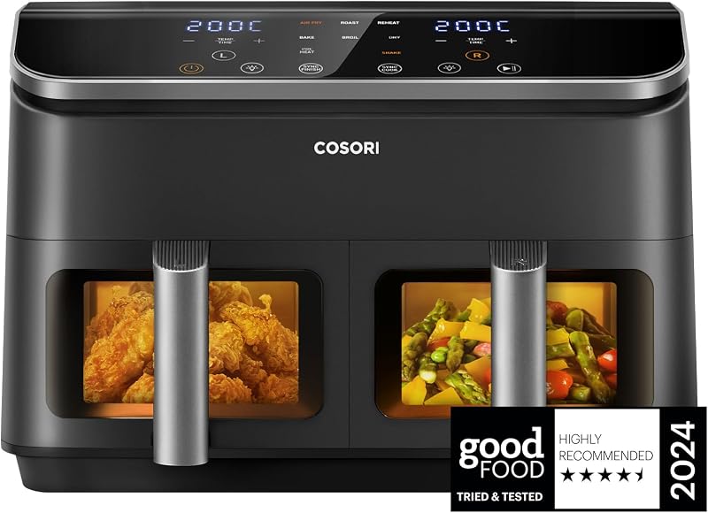COSORI Dual Air Fryer 8.5L 8-In-1 Twin Baskets Sync Cook Finish