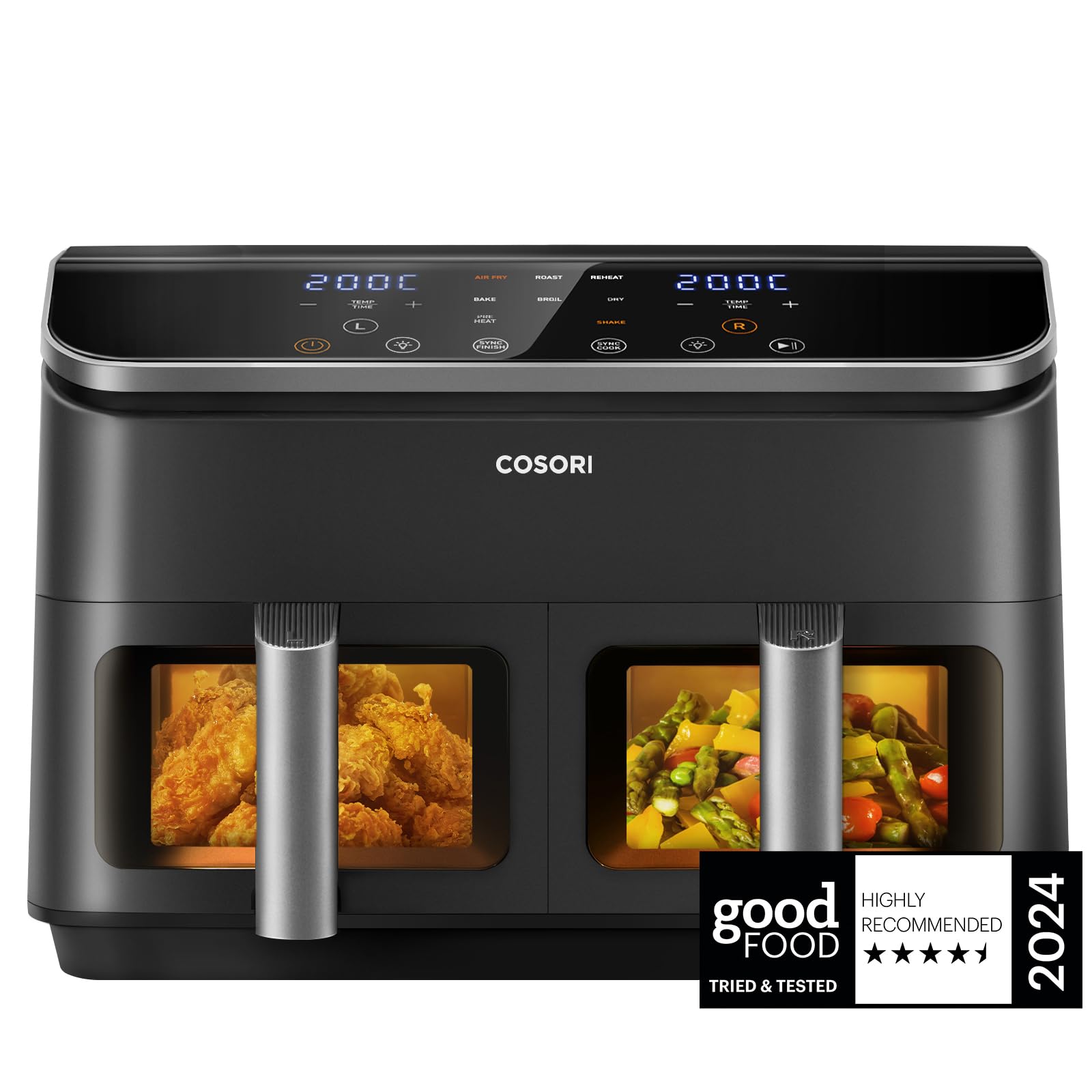 Cosori Dual Air Fryer 8.5L, Cl...